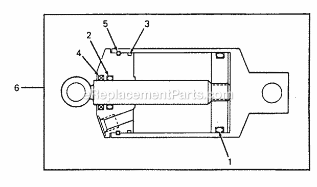 Hydraulic Cylinder Diagram and Parts List for 1882 800000-821059, 140-721-100, 141-721-100 Cub Cadet Lawn Tractor